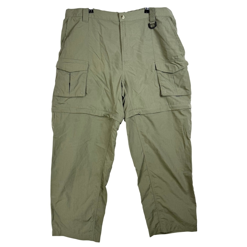 Columbia PFG Convertible Cargo Pants Mens XL 30L Sage Green Gorpcore Utility